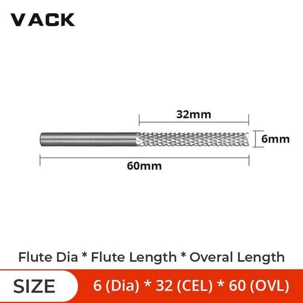 SearchFindOrder D6X32X60L Carbide Tungsten Corn teeth Milling bits cutter for Engraving machine