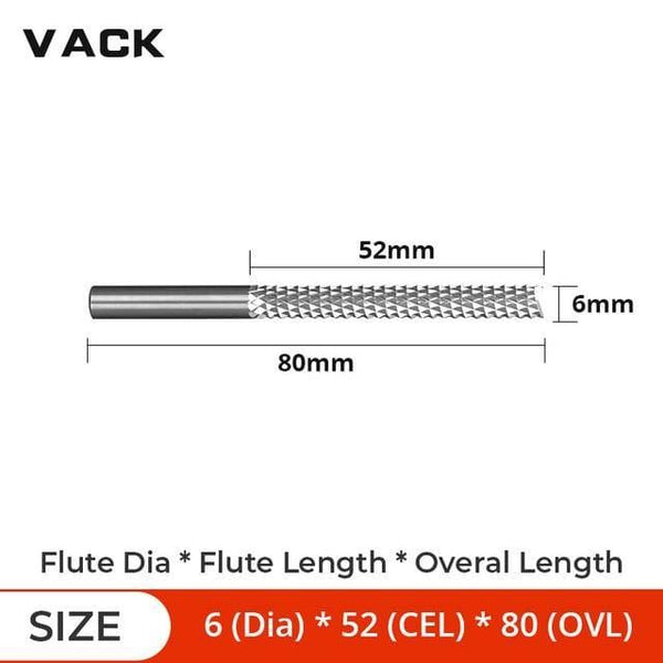 SearchFindOrder D6X52X80L Carbide Tungsten Corn teeth Milling bits cutter for Engraving machine