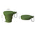 SearchFindOrder Dark Green Portable Folding Mini Retractable Silicone Cup