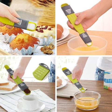 SearchFindOrder Double End 8-Level Adjustable Measuring Spoon with Scale