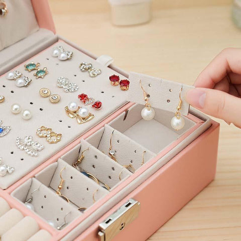 SearchFindOrder Double-Layer Jewelry Box High Capacity