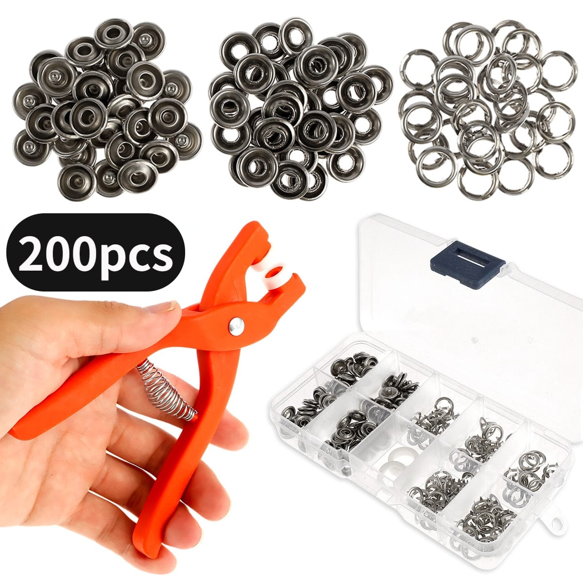 Easy Snap Button Fastener Set (200pcs) – SearchFindOrder