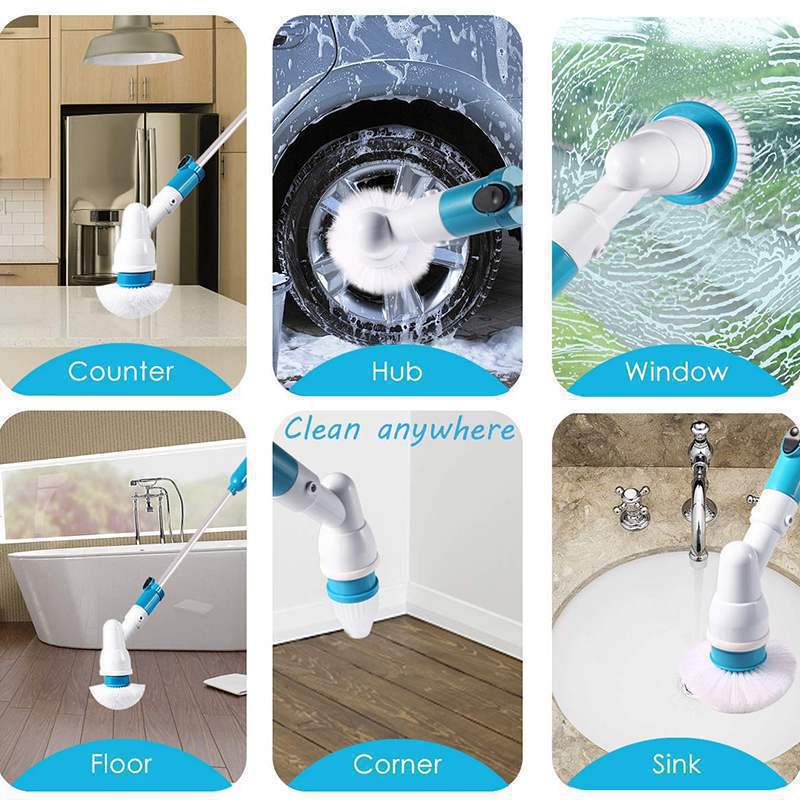 Cordless Electric Spin Scrubber Brush Cleaning Set for Kitchen