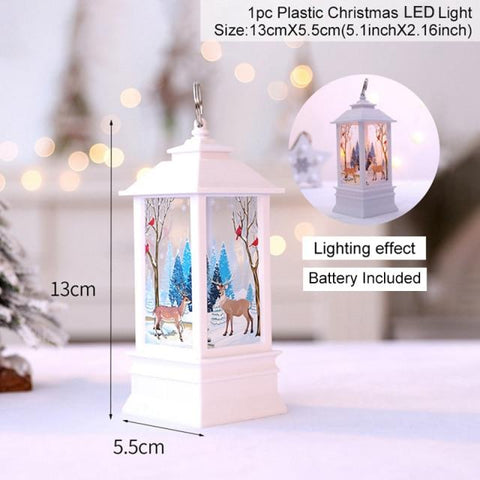 SearchFindOrder Elk White Christmas Lantern Decoration