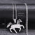 SearchFindOrder F 50CM O SR Unisex Stainless Steel Horse Head Pendant Necklace Ring and Key Chain