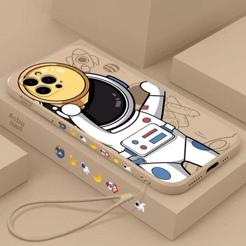 SearchFindOrder For iphone 12 Pro / Khaki 01 Astronaut Telescope Creative iPhone Case