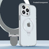 SearchFindOrder For iPhone14 Pro Max / Frosted Transparent Shockproof Metal Cellphone Ring Holder Case⁠