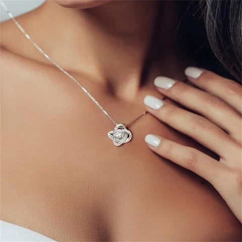 SearchFindOrder Four-leaf Clover Pendant Eternal Heart Necklace for Mother