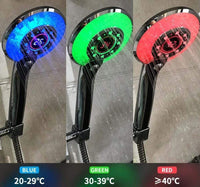 SearchFindOrder Full LED Display LED Color Shower Head with Temperature Display