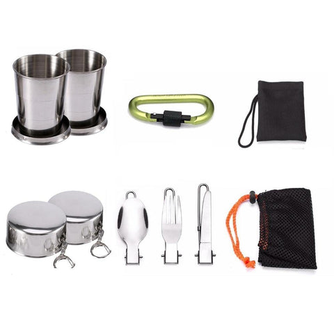 SearchFindOrder Full Set Outdoor Pots Pans Camping Cookware