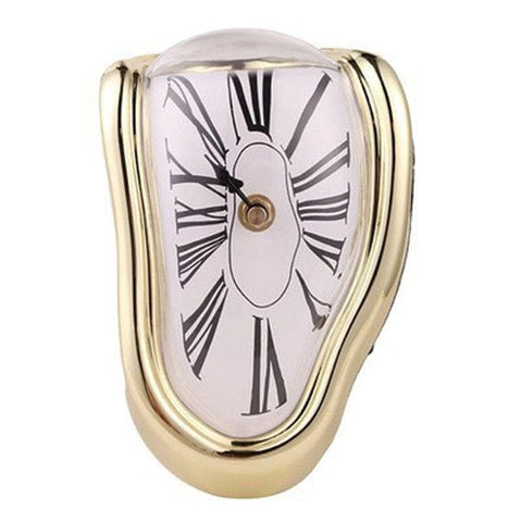 SearchFindOrder Gold Decorative Salvador Dali Melted Clock
