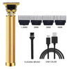 SearchFindOrder Gold Plain Metal Professional Hair Trimmer with LCD Display