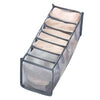 SearchFindOrder Gray 7 Grids Foldable Drawer Storage Box Organizer