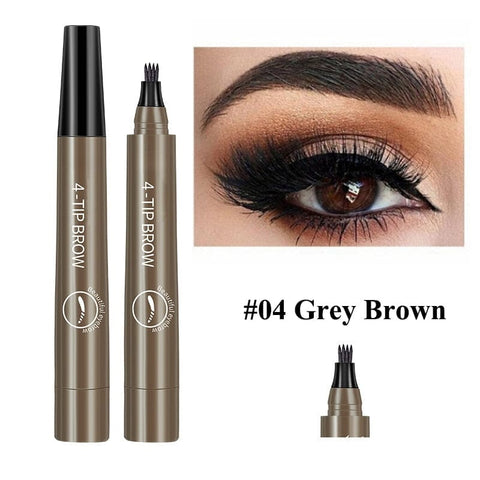 SearchFindOrder Gray brown Enhanced 4-Tip Precision Microblading Eyebrow Tattoo Pen for Flawless Brow Shaping