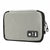 SearchFindOrder Gray Outdoor Travel Kit Waterproof Nylon Cable Holder Bag Electronic Accessories USB Drive Storage Case Camping Hiking Organizer Bag