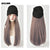 SearchFindOrder grey pink Knitted Long Hair Wig Beanie