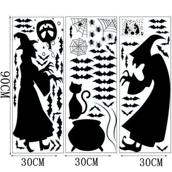 SearchFindOrder halloween 1 Horror Halloween Decoration Double Sided Removable Wall and Window Decals