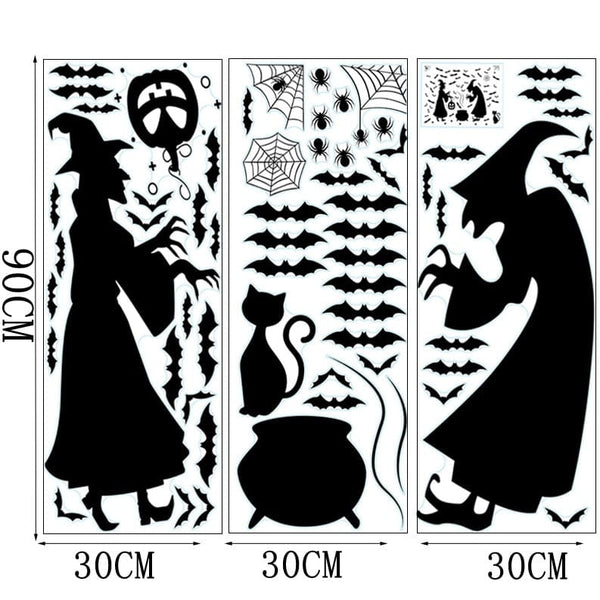 SearchFindOrder halloween 1 Horror Halloween Decoration Double Sided Removable Wall and Window Decals