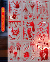 SearchFindOrder halloween 4 Horror Halloween Decoration Double Sided Removable Wall and Window Decals