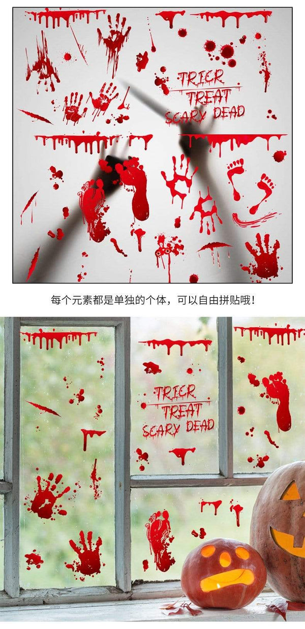 SearchFindOrder halloween Horror Halloween Decoration Double Sided Removable Wall and Window Decals