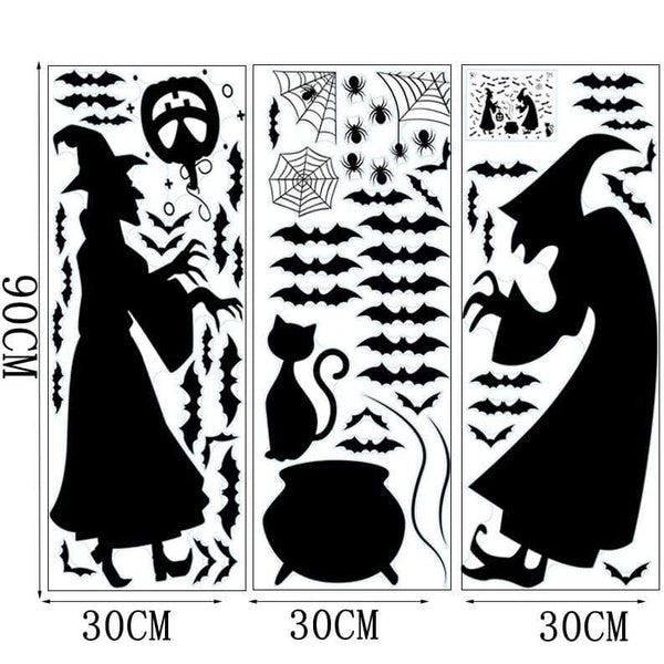SearchFindOrder halloween Horror Halloween Decoration Double Sided Removable Wall and Window Decals