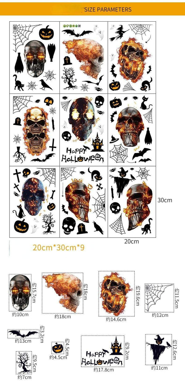 SearchFindOrder halloween Horror Halloween Decoration Double Sided Removable Wall and Window Decals