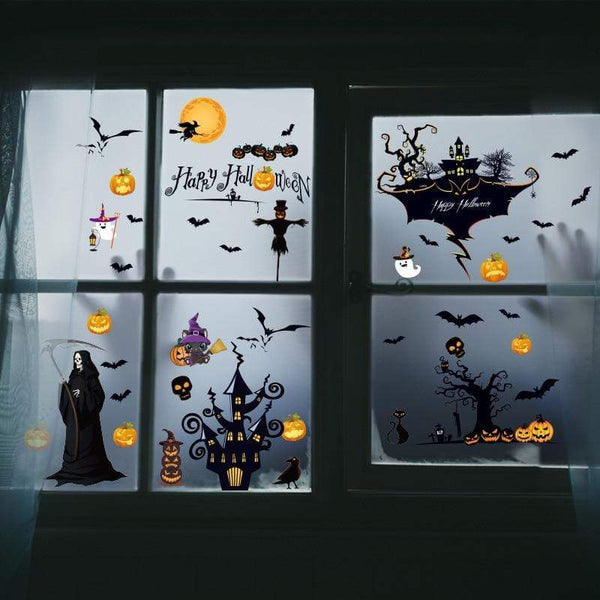 SearchFindOrder halloween Horror Halloween Decoration Double Sided Removable Wall and Window Decals