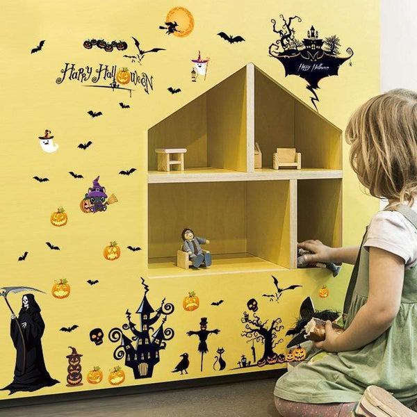 SearchFindOrder halloween Horror Halloween Decoration Double Sided Removable Wall and Window Decals