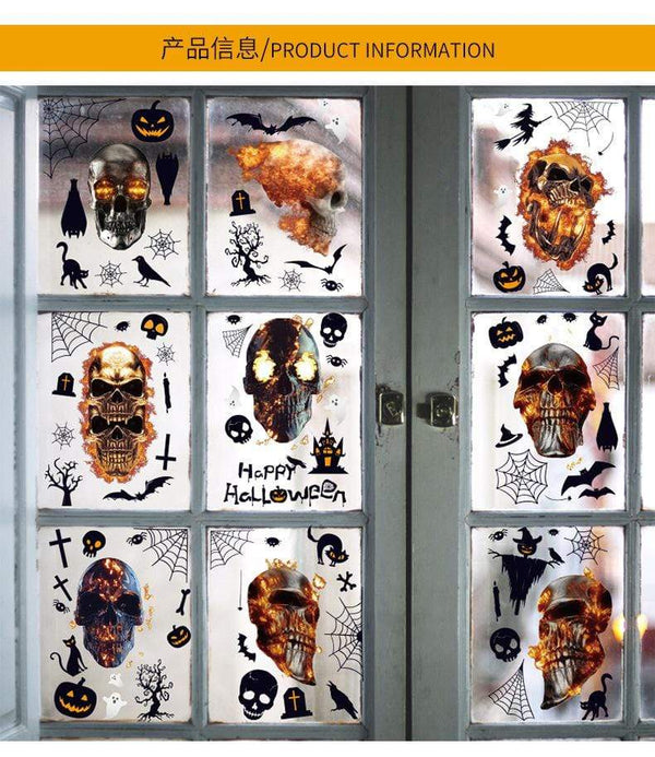 SearchFindOrder halloween Horror Halloween Decoration Double Sided Removable Wall and Window Decals
