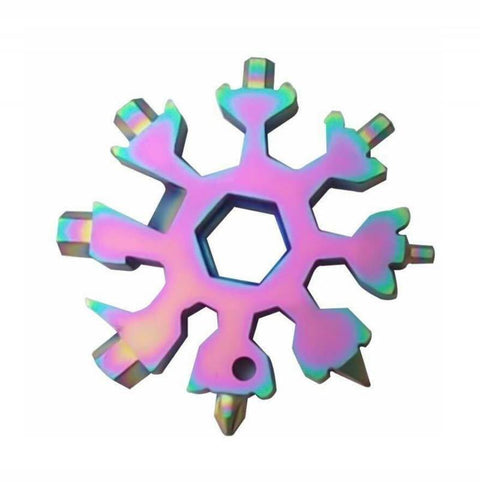 SearchFindOrder Hand Tools 18-in-1 Stainless Steel Snowflake Multifunctional Tool