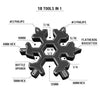 SearchFindOrder Hand Tools 18-in-1 Stainless Steel Snowflake Multifunctional Tool
