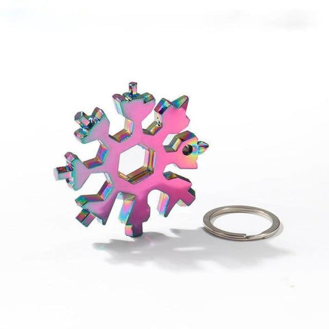 SearchFindOrder Hand Tools Multi-Color 18-in-1 Stainless Steel Snowflake Multifunctional Tool