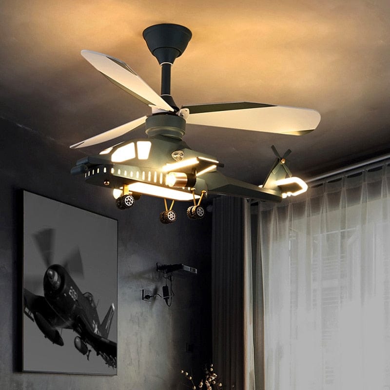 Helicopter Ceiling Fan With Led Lights
