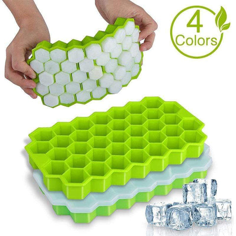 SearchFindOrder Honeycomb Stackable Ice Cube Trays with Removable Lid