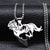 SearchFindOrder I 60cm BOX SR Unisex Stainless Steel Horse Head Pendant Necklace Ring and Key Chain