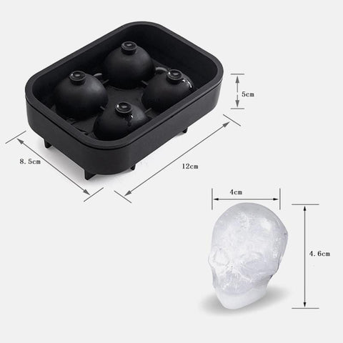 SearchFindOrder Ice Cube Trays 3D Skull Silicone Mold Ice Cube Maker & Chocolate Mold