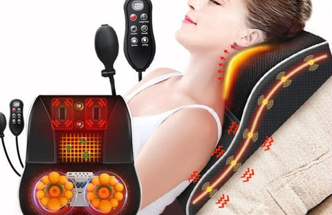 SearchFindOrder Jinkairui Electric Shiatsu Head Neck Cervical Ttraction Body Massager Car Back Pillow with Heating Vibrating Massage Device