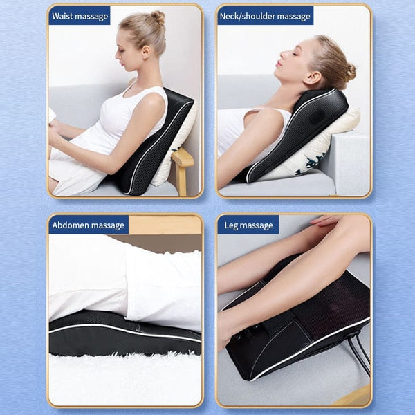 SearchFindOrder Jinkairui Electric Shiatsu Head Neck Cervical Ttraction Body Massager Car Back Pillow with Heating Vibrating Massage Device