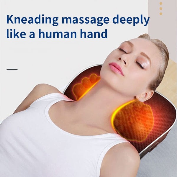 SearchFindOrder Jinkairui Electric Shiatsu Head Neck Cervical Ttraction Body Massager Car Back Pillow with Heating Vibrating Massage Device