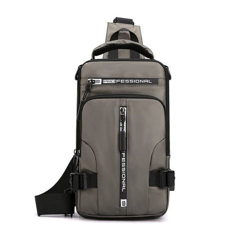 SearchFindOrder Khaki Elegant Multifunction USB Charging Mini Crossbody Travel Bag
