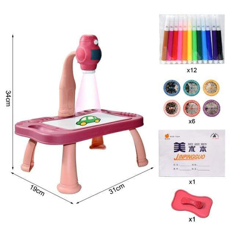 SearchFindOrder Kids Led Projector Art Drawing Table