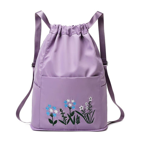 SearchFindOrder Lavender Multi-Purpose Portable Travel Drawstring Backpack