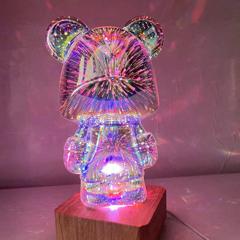 SearchFindOrder LED Bear Fireworks Night Lamp