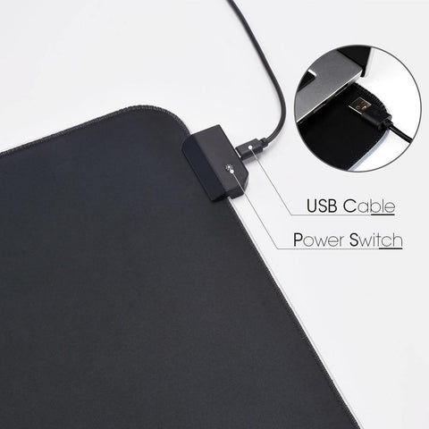 SearchFindOrder LED Light Mousepad RGB Keyboard Cover Deskmat