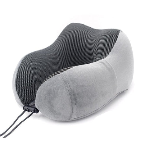 SearchFindOrder Light Gray U-Shape Neck Soft Memory Foam Travel Pillow