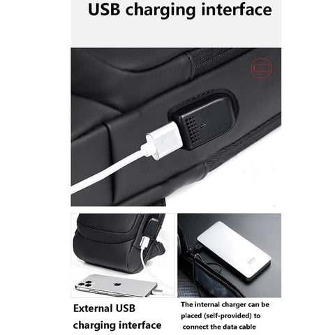 SearchFindOrder Luxury Multifunctional Anti-Theft USB Charging Crossbody Travel Sling Bag