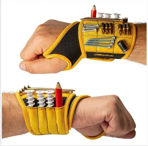 SearchFindOrder Magnetic Tool Holder Wristband with Pockets