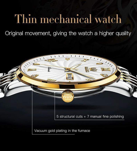 SearchFindOrder Men Mechanical Luxury Automatic Stainless Steel Waterproof Watch