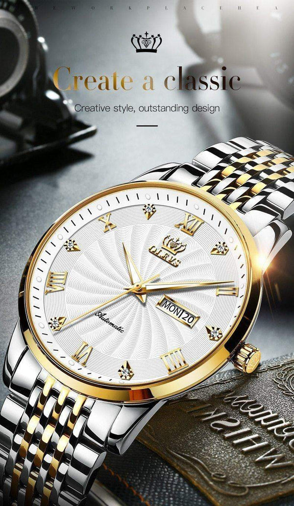 SearchFindOrder Men Mechanical Luxury Automatic Stainless Steel Waterproof Watch