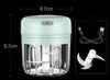 SearchFindOrder Mini Choppers Green 250ml USB Rechargeable Mini Crusher/Chopper